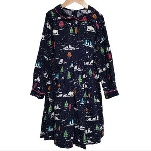 Rachel Riley Novelty Arctic Print Dress Size 7Y
